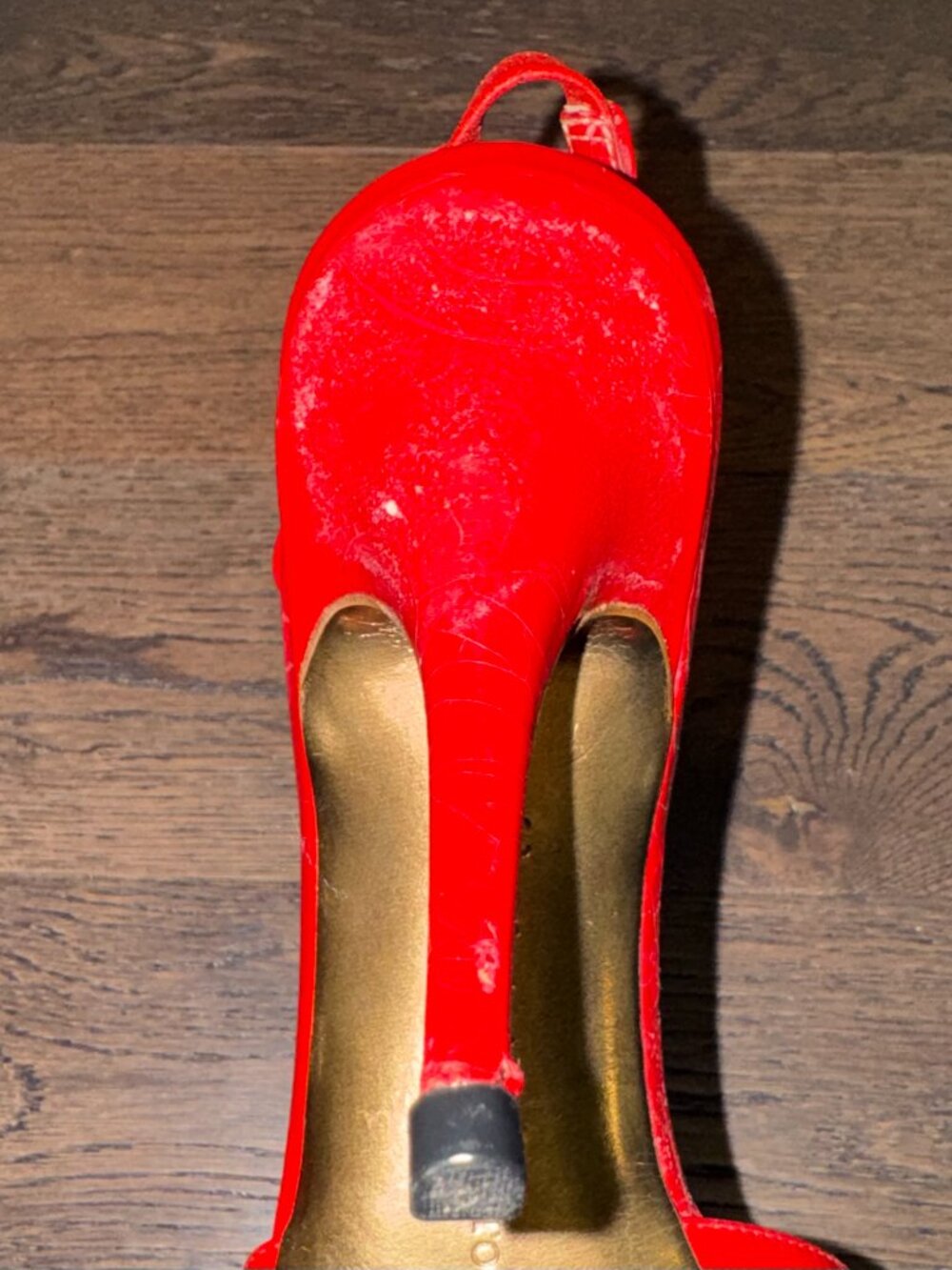 Christian Lacroix Patent Red Leather Bow Accents Slingback Heels - Picture 7 of 10